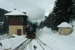 6. Januar 2002. 99 1746. Kipsdorf / 99 1746 mit RB 27826 hat den Endbahnhof Kipsdorf erreicht.