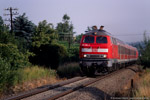 29. Juni 2005. 218 192. Gera. . Thüringen / Der Vierländerexpress nach München. Die Aufnahme entstand in Gera Langenberg etwa um 7:25 Uhr.