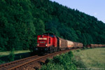 31. Mai 2007. 204 671. Leutenberg. . Thüringen / 204 671 und 204 803 (nicht sichtbar am Zugende) befördern am Morgen des 31.5.2007 gemeinsam einen Güterzug von Saalfeld nach Lobenstein.