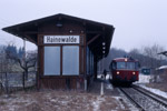 18. Dezember 2007. HwB VT58. Hainewalde. . Sachsen / Die Rückfahrt von Seifhennersdorf nach Zittau erfolgte als SBE 83078. Gegen 9:30 Uhr erreichte der Zug Hainewalde.