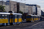 2. Juli 2014. T4D-M. LVB 795. Leipzig. Mitte. Sachsen / Dichter Straßenbahnverkehr herrschte am Abend des 2. Juli 2014 auf dem Tröndlinring in Leipzigs Innenstadt.