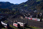 Bild des Monats Januar 2015. Schwarzach im Pongau. . Salzburg / REX 1511 von Wörgl nach Salzburg bei der Ausfahrt aus ''Schwarzach / St.Veit''. 19. Oktober 2014.
